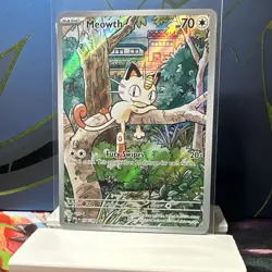 Pokemon TCG Meowth 106/094 Me02: Phantasmal Flames Holo Illus Rare 70 HP - Image 3