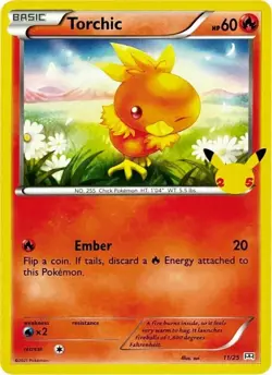 Torchic - 11/25 - Pokemon TCG McDonald's 25th Anniversary Promos (2021) - NM - Image 1