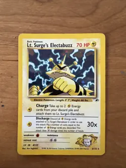 Pokemon TCG Lt. Surge's Electabuzz Gym Heroes #6 - Image 1