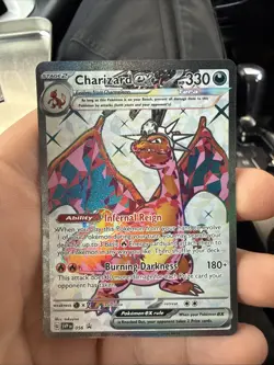 Pokemon TCG S&V Obsidian Flames Charizard EX #056 Holo Black Star Promo - Image 1