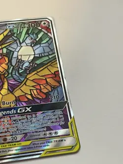 Pokemon TCG Moltres & Zapdos & Articuno GX SM210 Hidden Fates Promo Holo Rare - Image 3