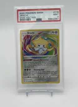 PSA 9 2020 Pokemon Vivid Voltage Jirachi 119/185 Amazing Rare - Image 1