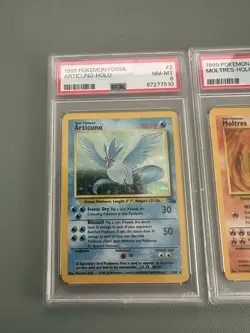 1999 Pokemon - 3 Legendary Birds Base & Fossil - Zapdos, Moltres & Articuno -CGC - Image 2