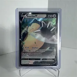 Pokemon TCG Snorlax V 141/202 Sword & Shield Ultra Rare Holo 220 HP 2020 - Image 1