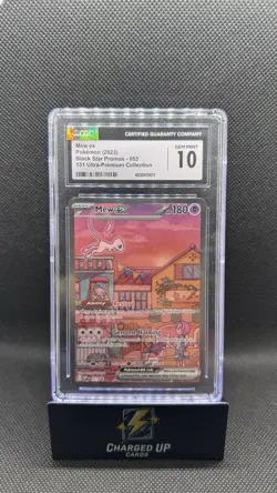 2023 POKEMON SVP EN-SV BLACK STAR PROMO #053 MEW EX CGC 10 GEM MINT - Image 1