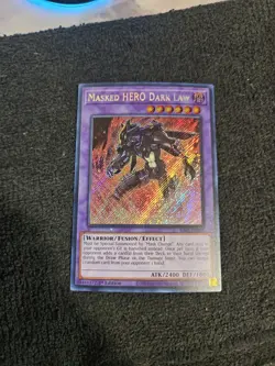 Masked HERO Dark Law RA01-EN025 Yugioh 1st Edition (New) Secret Rare - Image 1