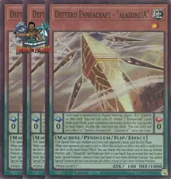 Yugioh! 3x Deftero Enneacraft - "alazoneIA" PHRE-EN017 Super Rare 1st Ed NM - Image 1