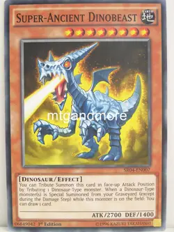 Yu-Gi-Oh 1x #007 Super-Ancient Dinobeast - SR04 - Dinosmasher's Fury Structure D - Image 1