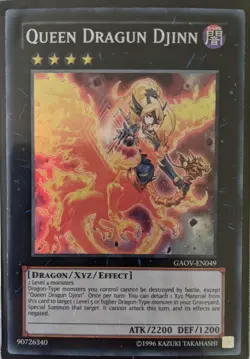 YuGiOh Queen Dragun Djinn Super Rare GAOV-EN049 - Image 1