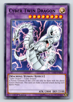 Cyber Twin Dragon - LED3-EN018 - Common - 1st Edition Yugioh - Image 1
