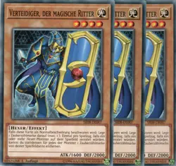 yugioh 3x Verteidiger, der magische Ritter SR08-DE007 COMMON 1AUFLAGE DEUTSCH - Image 1