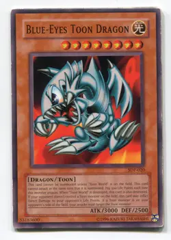 Yu-Gi-Oh! PLAYED/POOR Blue Eyes Toon Dragon Common englisch Blauaugiger Drache - Image 1