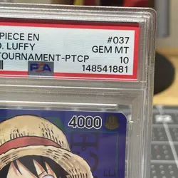 Monkey D. Luffy One Piece Anime 1st Anniversary PSA 10 #037 STAMPED ! - Image 2