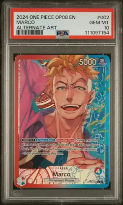 2024 ONE PIECE OP08-TWO LEGENDS ALTERNATE ART #002 MARCO PSA 10 - Image 1