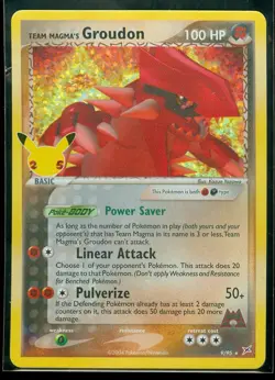 Pokemon TEAM MAGMA'S GROUDON 9/95 - Celebrations - RARE HOLO - MINT - Image 1