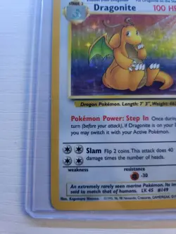 Pokemon TCG Dragonite 4/62 Fossil Holo Rare LP Unlimited Edition - Image 2