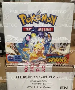 Pokemon TCG Scarlet & Violet Surging Sparks Booster Box 36 Packs New Sealed SV08 - Image 1