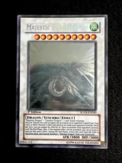 YUGIOH MAJESTIC STAR DRAGON GHOST RARE SOVR-EN040 1 EDITION NM - Image 2