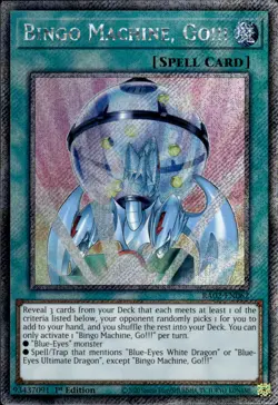 Bingo Machine, Go!!! - Platinum Secret Rare 1st Edition RA02-EN062 - NM - YuGiOh - Image 1