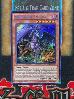 Yugioh Darklord Amdusc DESO-EN033 Secret Rare 1st Ed NM - Image 1