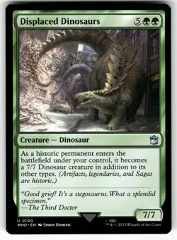 MAGIC: THE GATHERING DISPLACED DINOSAURS 100 UNIVERSES BEYOND: DOCTOR WHO NM - Image 1