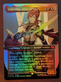MTG - Lightning, Army of One (borderless foil) - FIN (NM+) - Image 1