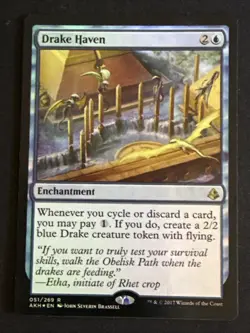 1x Foil Drake Haven (051) Amonkhet LP MTG Magic the Gathering x1 MKE - Image 1