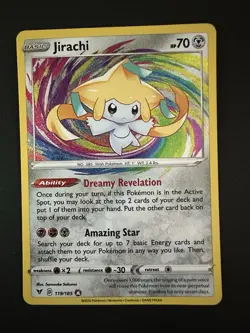 Jirachi 119/185 Swsh04: Vivid Voltage Amazing Rare Holo - Pokemon TCG - Image 5