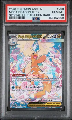 2026 POKEMON ASC EN-ASCENDED HEROES #290 MEGA DRAGONITE EX PSA 10 - Image 1