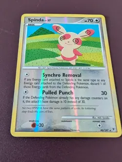 Pokemon SPINDA 46/147 Reverse Holo (2009 Supreme Victors) LP/Light Play - Image 1
