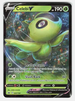 Celebi V 007/198 Holo V Rare Chilling Reign Pokemon Near Mint - Image 1