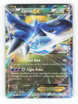 Latios EX 58/108 Holo EX Rare Roaring Skies Pokemon Moderately Played - Image 1