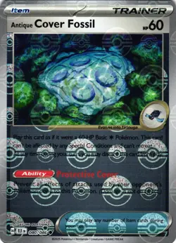 Antique Cover Fossil (Poke Ball Pattern) 080/086 Common Black Bolt Pokemon - Image 1