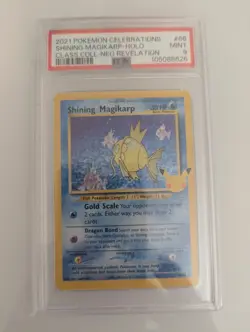 PSA 9 Shining Magikarp 66/64Celebrations Classic Collection Pokemon - Image 1