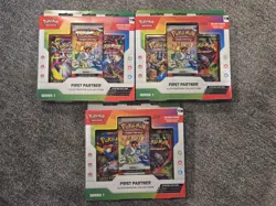 (3) Pokemon TCG First Partner Illustration Series 1 Box Lot - Factory Sealed - Image 1