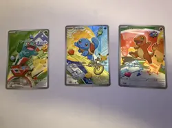 Pokemon First Partner Illustration Collection Series 1 Kanto Gen 1 Starters Set - Image 1