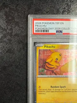 2026 POKEMON TEF EN PIKACHU POKEMON DAY 2026 COLLECTION #051 💎PSA 9 - Image 3