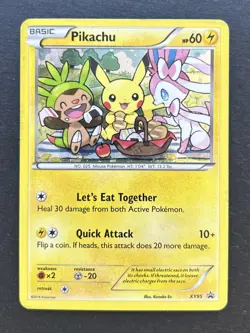 Pokemon TCG Pikachu XY95 Black Star Promo Holo MP - Image 1
