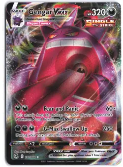 Gengar VMAX 157/264 Holo Rare VMAX Fusion Strike Pokemon - Image 1