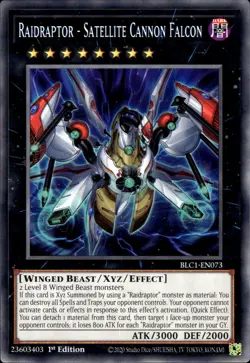 Raidraptor - Satellite Cannon Falcon - 1st Edition BLC1-EN073 - NM - YuGiOh - Image 1