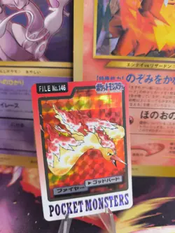Pokemon Karte Card japanese carddass Pocket monsters 1997 Moltres Lavados VG - Image 1