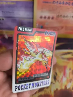 Pokemon Karte Card japanese carddass Pocket monsters 1997 Moltres Lavados VG - Image 2