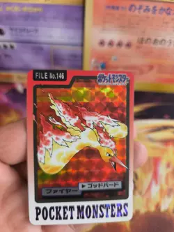 Pokemon Karte Card japanese carddass Pocket monsters 1997 Moltres Lavados VG - Image 4