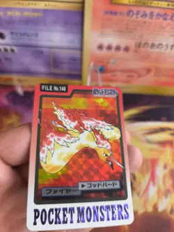 Pokemon Karte Card japanese carddass Pocket monsters 1997 Moltres Lavados VG - Image 5