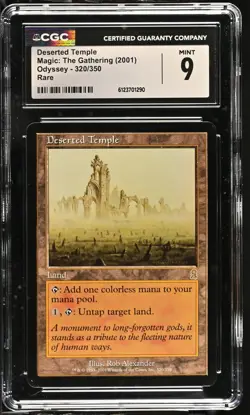 DESERTED TEMPLE Odyssey Rare CGC 9 MTG [Nostalgium] - Image 1
