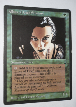 Elves of Deep Shadow The Dark LP Lightly Played MTG Magic the Gathering - Image 1