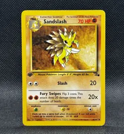 1999 Pokemon Sandslash Uncommon Fossil 41/62 LP 1st edition - Image 1