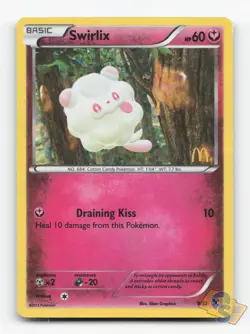 Pokemon TCG - Swirlix 009/012 Heavily Played Holo Promo McDonald's Promos 2014 - Image 1