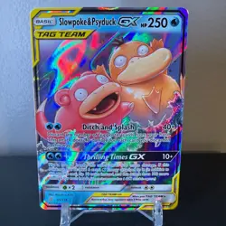 Slowpoke & Psyduck GX 35/236 Ultra Rare Unified Minds Pokemon Card NM - Image 1