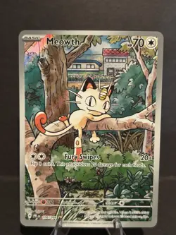 Meowth Illustration Rare 106/094 Pokemon Phantasmal Flames English Near Mint - Image 2